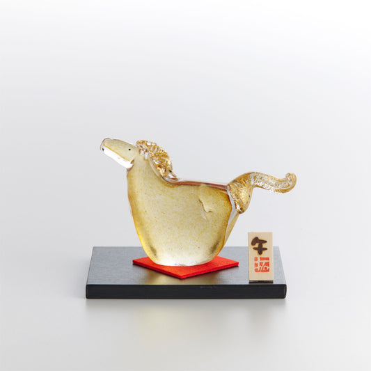 縁起午　金箔［茶］