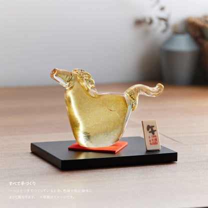 縁起午　金箔［茶］