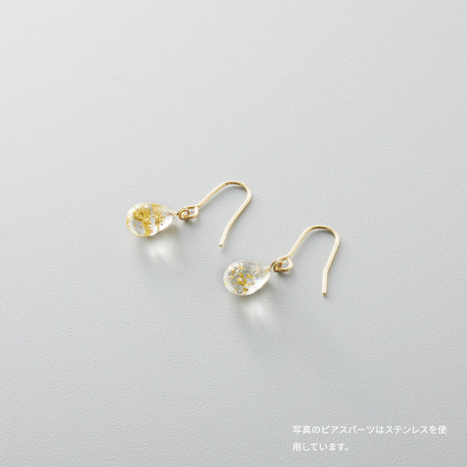 金箔 ひと粒しずく ［ピアス］